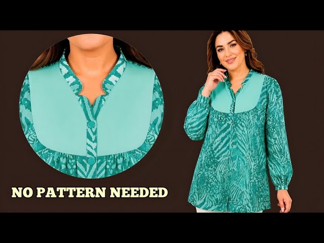 ✅ You'll Never Need a Pattern Again! | Easy Blouse Sewing Tutorial