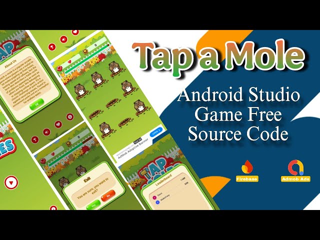 Tap A Mole Game App in Android Studio | Firebase Leaderboard + AdMob | Full Source Code | MakeEasy