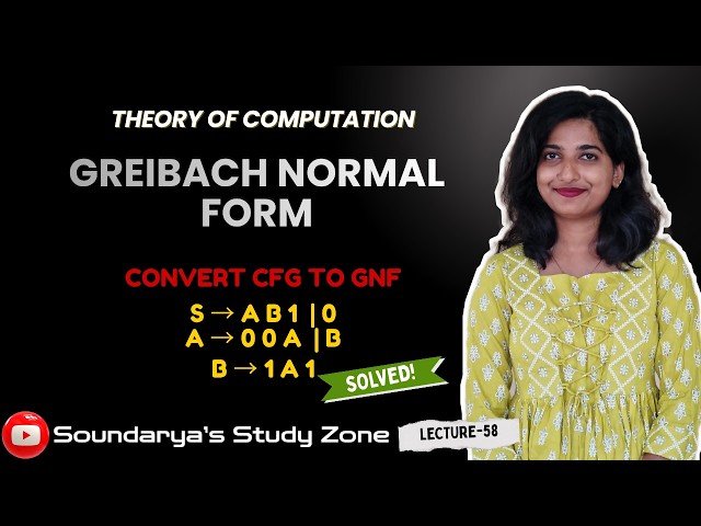 CFG to GNF Conversion Full Example | Complete Step by Step Solution | Theory of Computation