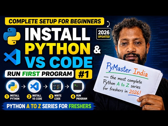 Install Python & VS Code | Run First Program #1 #Python