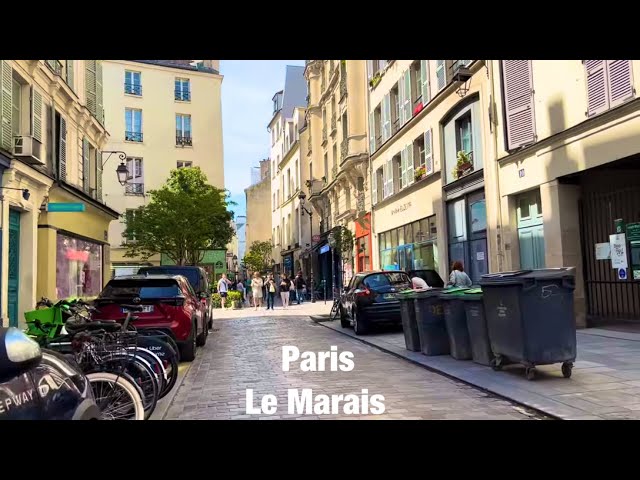 Paris city walks   Le Marais   Paris,France 4K
