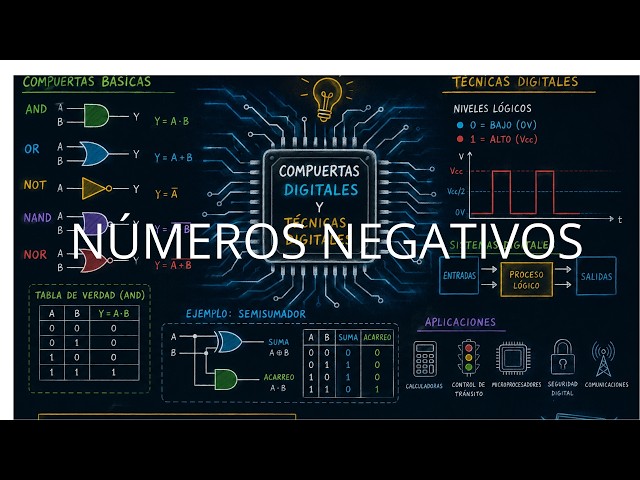 TECNICAS DIGITALES EN  PANDEMIA :NUMEROS NEGATIVOS   #digitales #enseñanzas #electronica