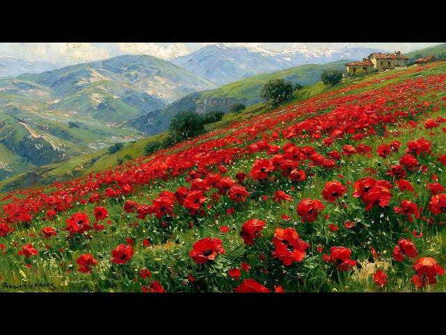 Visual Poems | Upon Sunlit Flower Fields | Living Oil Paintings