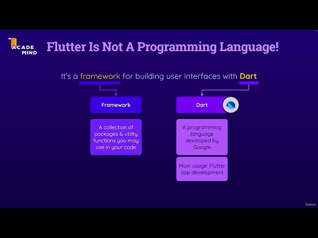 1 3 Flutter uses Dart!