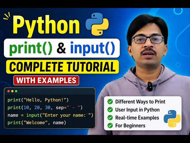 Python Print & Input Tutorial for Beginners | print() , input() Functions | Python in Telugu