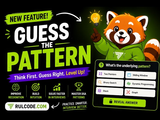 🧠 New Feature on Rulcode | Can you identify the algorithm pattern before writing the code?