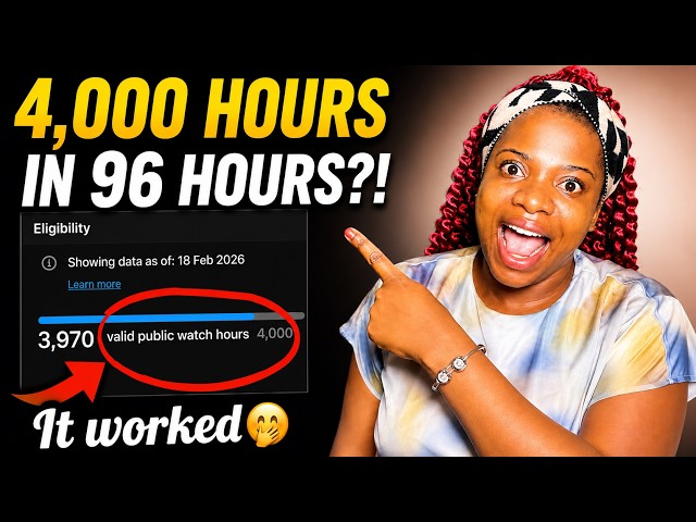 Fastest Way to Get 4,000 Watch Hours on YouTube