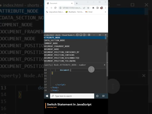 switch statement in javascript