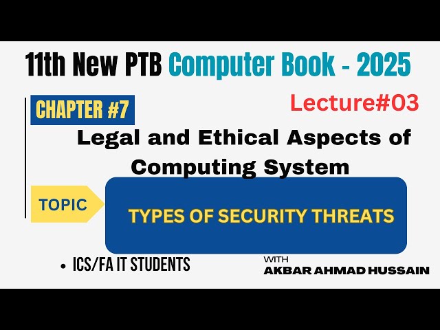 Security Threats in Computer | Spam, Spyware, Cookies, Phishing & Pharming | ICS 1st Year Computer