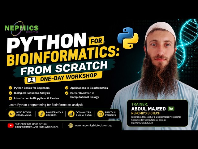 🔴 LIVE: Python for Bioinformatics Workshop (From Scratch) 🧬🐍