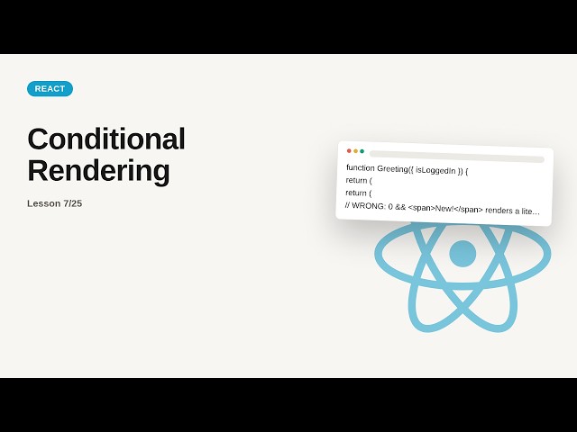 React JS + Redux - Web development basic Series: Conditional Rendering