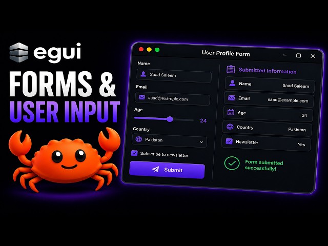 egui Forms & User Input 🦀