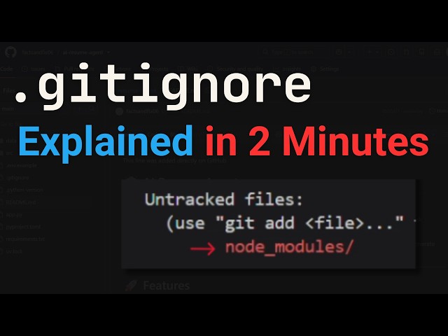 .gitignore Explained in 2 Minutes | Ignore node_modules & Unwanted Files in Git