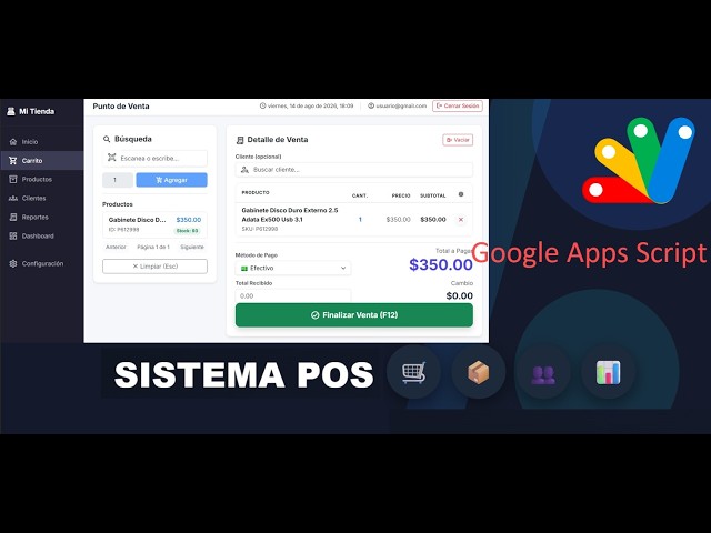 🛒 V1.0 Complete Point of Sale System with Google Apps Script | Application for Mobile/Tablet/PC