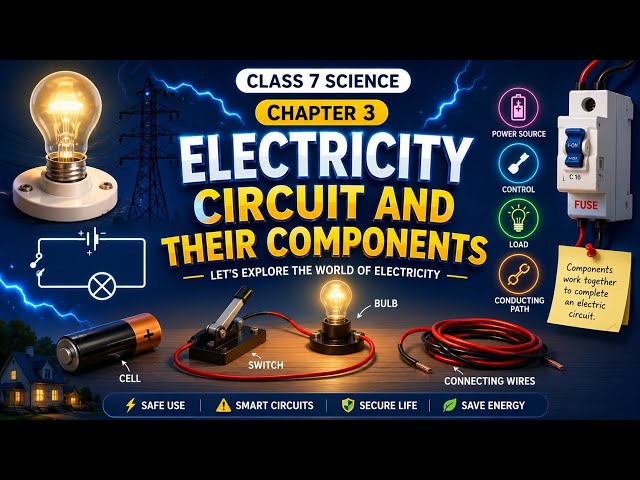 Class 7 Science Chapter 3 ,Electricity Circuit & Their Components  Full Chapter Explained | 2026 -27
