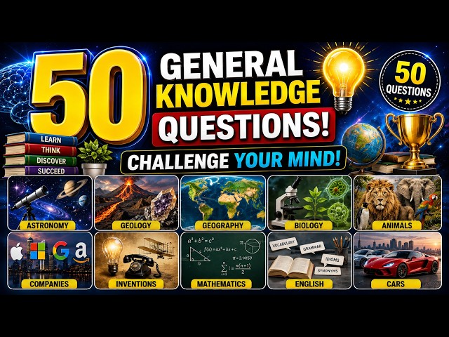 50 Question General Knowledge Quiz  - Test Your Knowledge #puzzle #quiz #quizrecap #gk