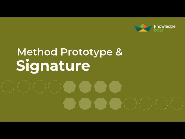 Method Prototype & Signature | ICSE Computer Applications | Java & BlueJ