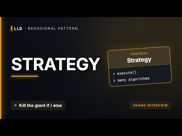 Strategy Design Pattern in Java — LLD Interview Favorite