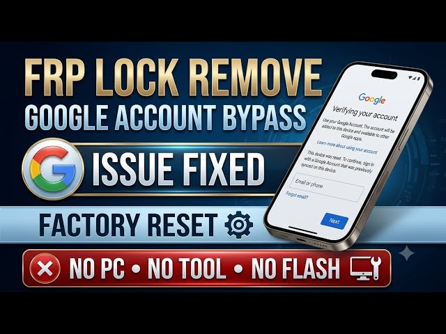 FRP Lock Remove on Android Devices | Forgot Gmail and Lock ? Fix FRP Lock After Reset 📱