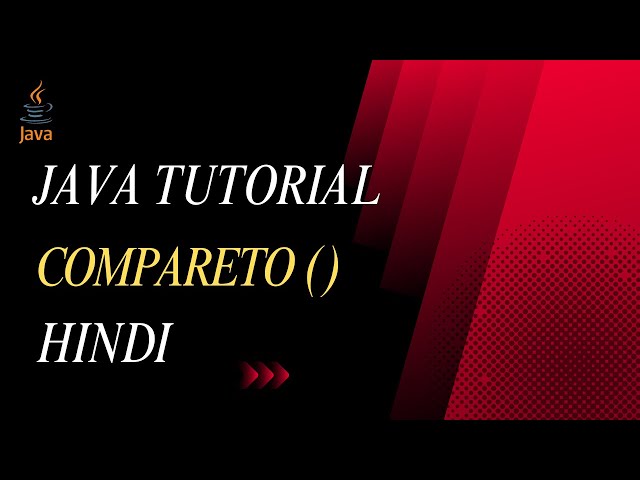 java string compareto | compareTo string method in java | @mscoder