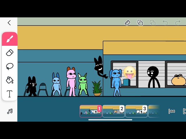 Animal Hospital- Pou e Stickman atendendo paciente no flipaclip