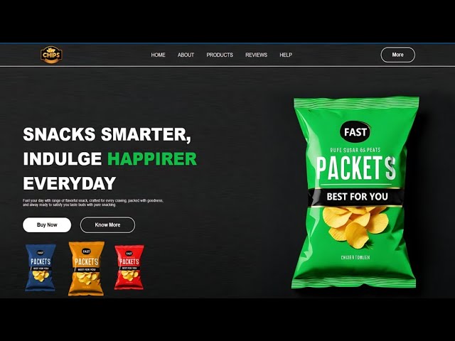 How to Create Chips Company Website Using HTML & CSS | Fast Code