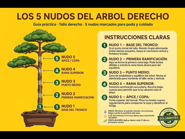 BONSAI DE TALLO DERECHO en 5 NUDOS 🌳 El Secreto que NADIE te enseña