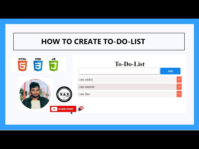 How to create To-Do-List by using #javascript