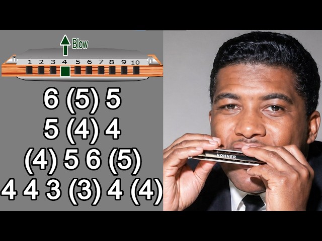STAND BY ME HARMONICA DIATONIC C, ANIMATED TUTORIAL, BLUES HARP C, GAITA DE BOCA C