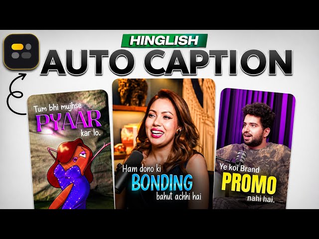 Auto Captions Generator FREE | How to Add Hinglish Captions to Videos | How To Add Caption In Video