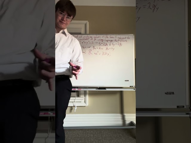 Lagrange Multipliers  (Calculus 3) 