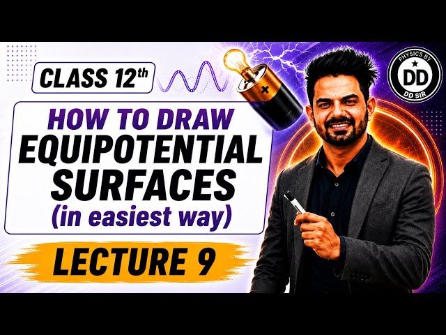 HOW TO DRAW EQUIPOTENTIAL SURFACES FOR CHARGES CH:ELECTRIC POTENTIAL &CAPACITANCECLASS12th PHYSICS