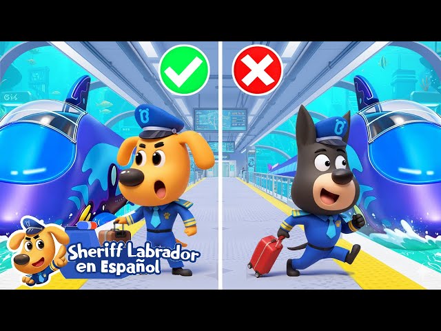 Tren Submarino 🚄 Dibujos Animados 🔍Sheriff Labrador en Español