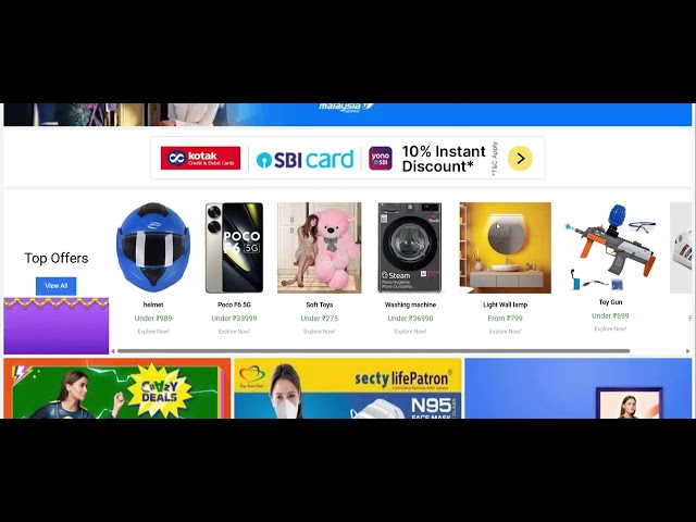 Flipkart Clone UI | HTML & CSS Responsive Website Project