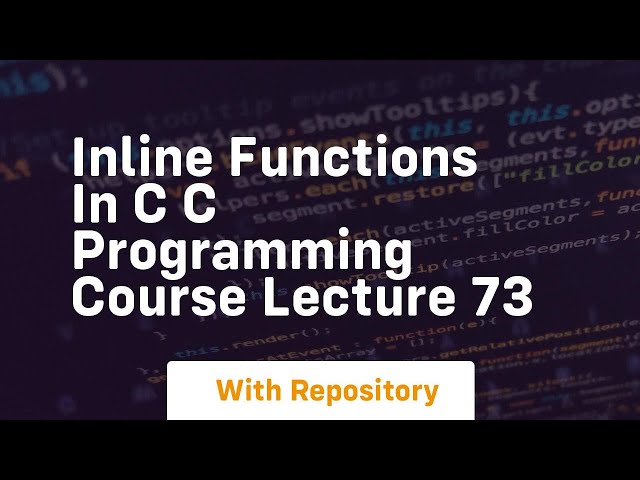 Inline functions in c c programming course lecture 73