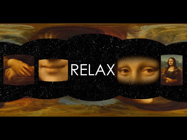 Video VR 360 hypnosis for calm. Video Relaxing. Meditation. Immersive. Mona Lisa. Gioconda.