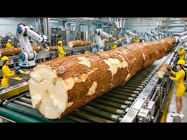 Cómo millones de yucas se transforman en tela dentro de una fábrica industrial