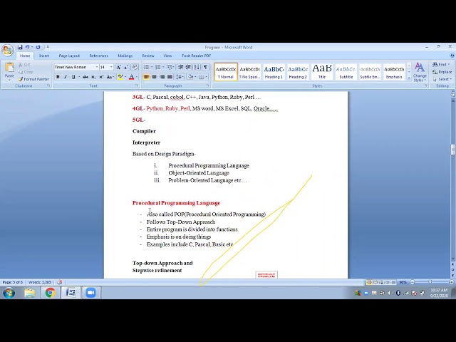 Topdown Approach and Stepwise refinement