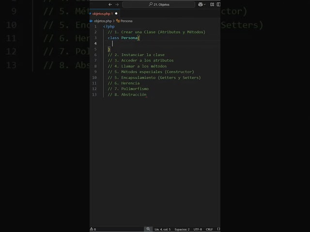Clases y Objetos en PHP: ¡Entiéndelo al Fin! #php #desarrolloweb  #backend  #phptutorial