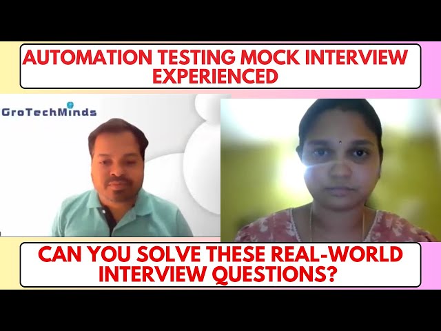 How to Crack an Automation Testing Interview | Mock Session | Mock Interview for Automation Testers