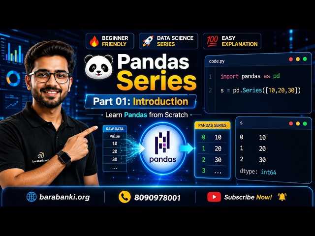 #pandas   Series Tutorial for Beginners | Part 01: Introduction to Pandas | Data Science with Python