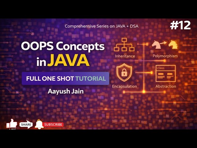 Java DSA Series #12 | OOPS concepts in Java (One Shot)