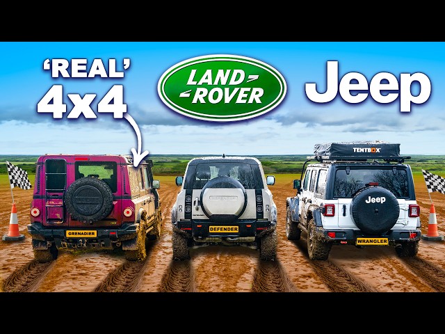 Jeep v Land Rover v INEOS: ¡Pruebas de barro EXTREMAS!