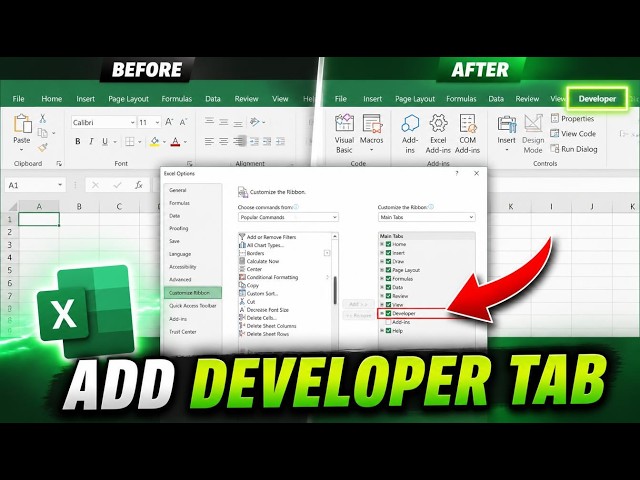 How to Add the Developer Tab in Excel