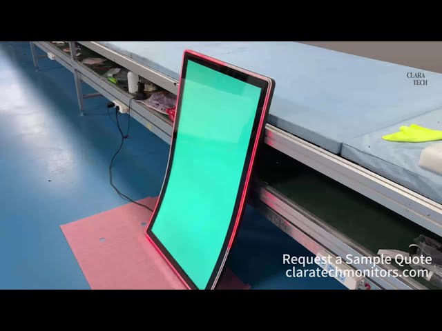 43-Inch J-Curve Casino Gaming Monitor | 4K PCAP Touch & RGB Halo | ClaraTech