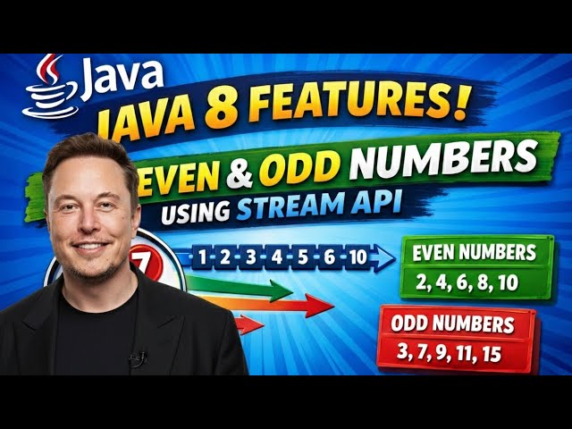 Java 8 Features  Stream API | Find Even and Odd Numbers Using Streams | Java 8 Features Tutorial