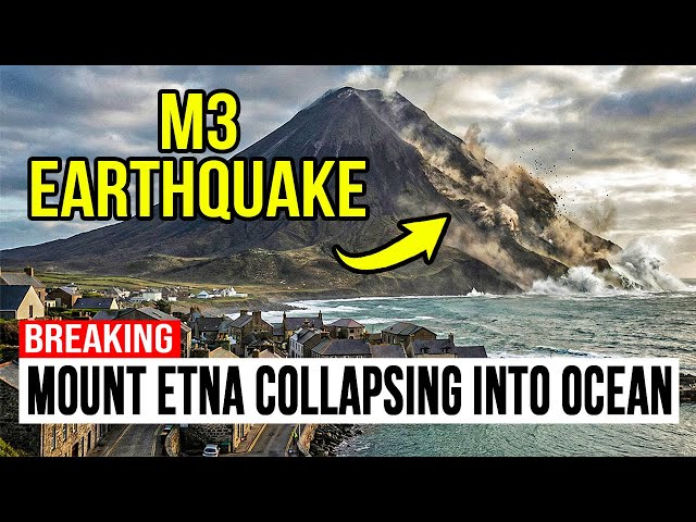1 MINUTE AGO: Mount Etna COLLAPSIING Into The Sea Causing Huge Tsunami