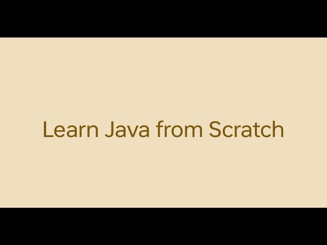 Java Full Course for Beginners