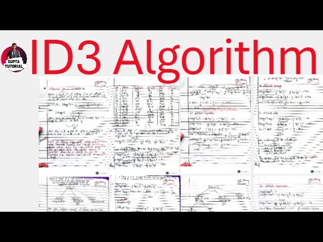 ID3 Algorithm | important questions | Data Warehousing and Data Mining |
