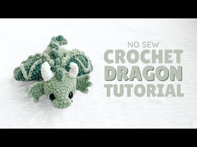 NO SEW Crochet Dragon Step-by-Step Tutorial!!